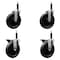 Service Caster 6'' Phenolic Wheel Swivel 3/4'' Expanding Stem Caster Set 2 Brakes, 4PK SCC-EX20S615-PHR-2-PLB-2-34 - alternate 1